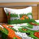 Multi Colored Chic Home Kids Jungle 180 TC Cotton Single Bedsheet with One Pillow Cover