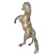Handmade Nickel Finish Brass Horse Statue With Uplifted Legs