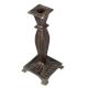 Handmade Brown Footed Brass Candlestick With Engraved Design