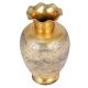 Handmade Multicolored Brass Scalloped Flower Vase