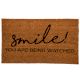 Brown Smile You Are Being Watched Premium Coir Mat