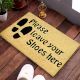 Beige Please Leave Your Shoes Here Premium Coir Mat
