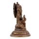 Handmade Brown Brass Goddess Laxmi Statue on Lotus Base