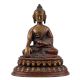 Handmade Red Brass Lord Buddha Earth Touching Statue