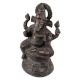Handmade Matt Black Brass Lord Ganesha Statue