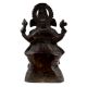 Handmade Matt Black Brass Lord Ganesha Statue