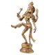 Handmade Golden Brass Ardhanarishvara Half Shiva And Parvati Dancing Statue