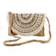 Natural Handmade FoldOver Bohemian Jute Clutch Bag