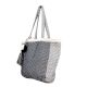 Navy Blue Woven Beach Cotton Tote Bag