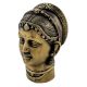 Hand Crafted Black Patina Brass Parwati Gauri Face Statue Gangaur