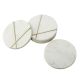 White Round Marble With Brass Handicraft CosterÂ Set( Pack of 4)