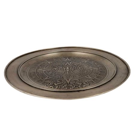 Black Brass Pooja Thali Plate Handcrafted Engraved Design