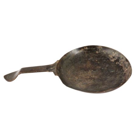 Handmade Black Patina Brass Pooja worship Spoon