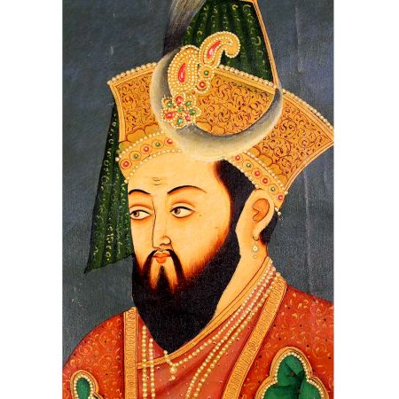 Mughal Painting Of Emperor Canvas Painting