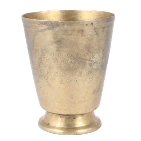 Golden Brass Lassi Glass