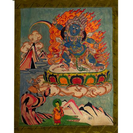 Thangka Painting Of Yamantaka, Destroyer of the God of Death