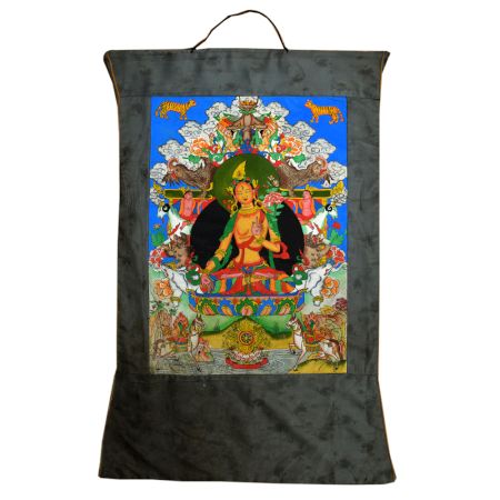 Tibetan Thangka Painting Of Buddhist Vasudhara