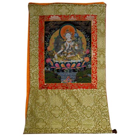 Tibetan Thangka Painting Of Vajrasatwa Deity