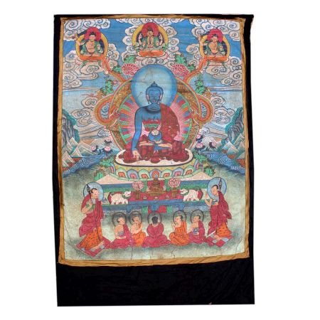 Tibetan Thangka Painting Of Buddha of Medicine