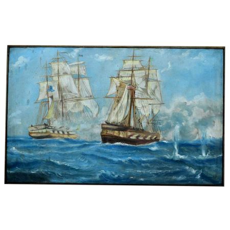 Canvas Painting Of French Ship Of The line At Sail