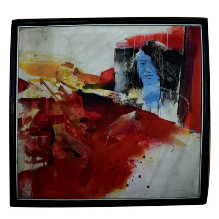 Modern Abstract Canvas PaintingÂ  With Women Face