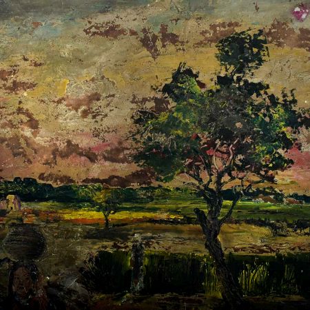 Canvas Painting Indian Village Women With Earthen Pot On Head