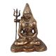 Handmade Brown Brass Lord Shiva Meditation Statue