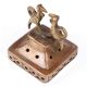 Two Birds Brass Foot Scrubber