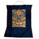 Navy Blue Thangka Painting  Of Eleven Headed Avalokiteshvara
