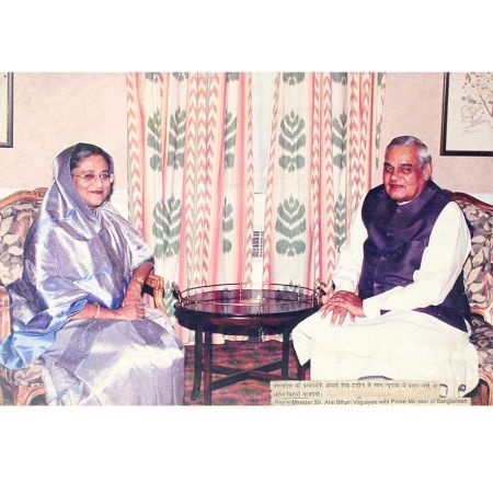 Old Photograph Of Former Indian Prime Minister Atal Behari VajpayeeÂ And Shekh Hasina