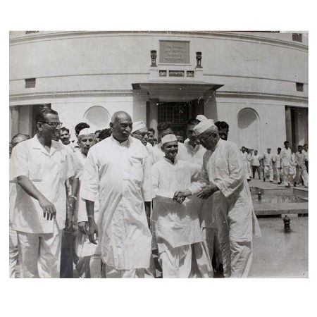 Photograph On Hardboard Of Indian Political Leaders