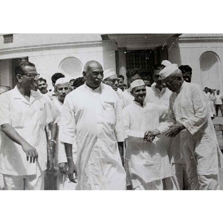 Photograph On Hardboard Of Indian Political Leaders