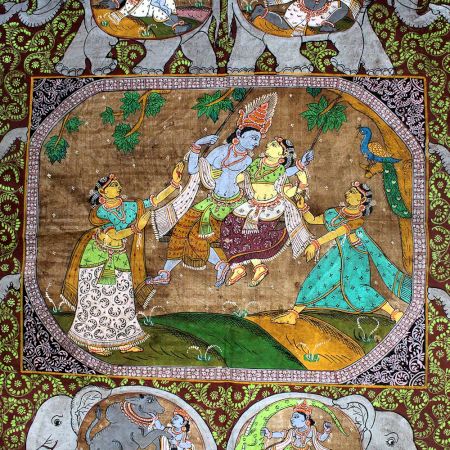 Jhulan Yatra Radha Krishna Pichwai Painting