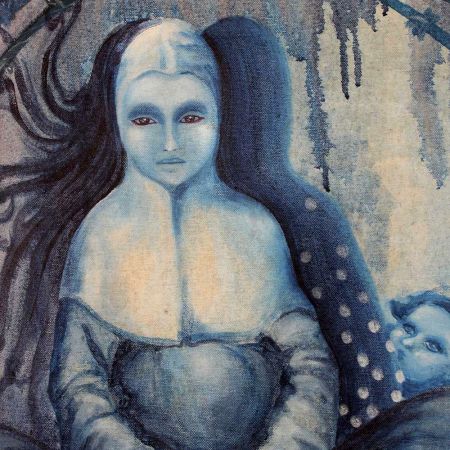 Oil Painting OF Nun With A Child