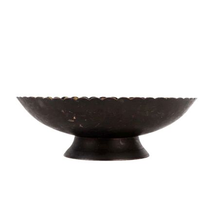 Brass Scalloped Edge Brass Bowl