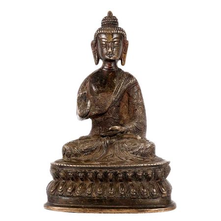 Pure Brass Buddha Statue In Meditation