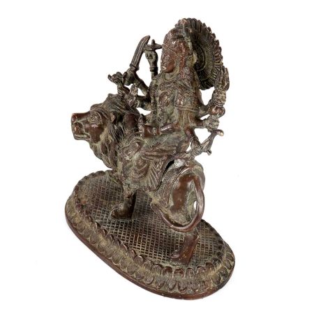 Brass Mata Sherawali Or Ma Durga Statue