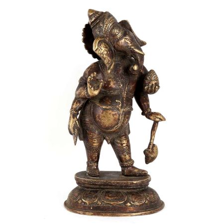 Standing Brass Ganesha Statue