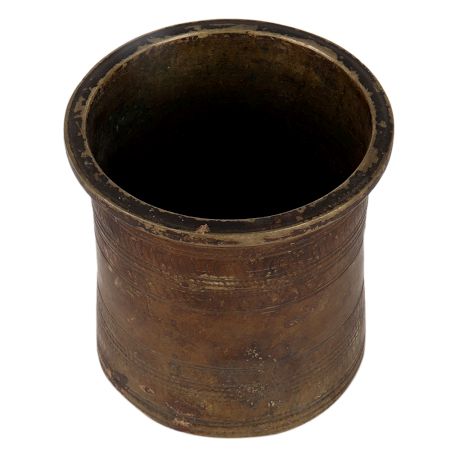 Brass Panchpatra old Hindu Ritual Pot