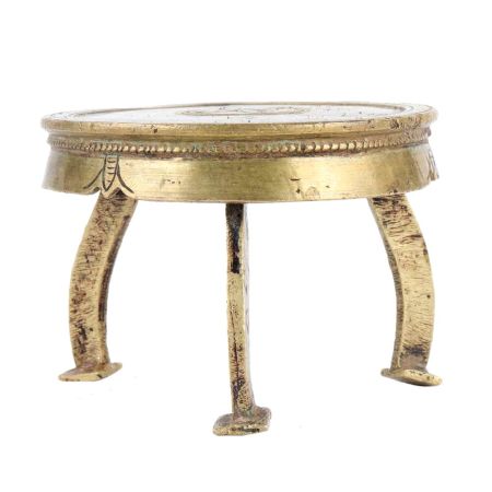 Brass Round Pooja Chowki