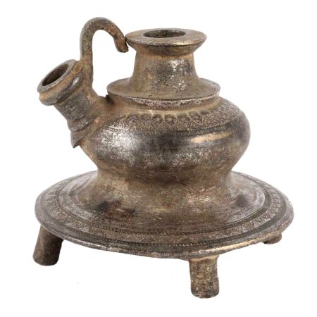 Old Brass Hookah Pipe Base Pot