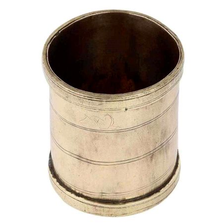 Brass Rice Grains Measuring Cup In Golden Sheen