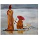Canvas Painting Of Two Buddhist Monk