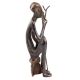 African Brass Tribal Statue Of  Old man With Stick