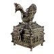 Brass Dhokra Jewelry Trinket Box Duck Statue