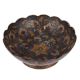 Brass Enamel Bowl With Scalloped Edge