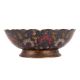 Brass Enamel Bowl With Scalloped Edge