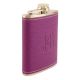 JB Hip Flask In Purple Leather Cover