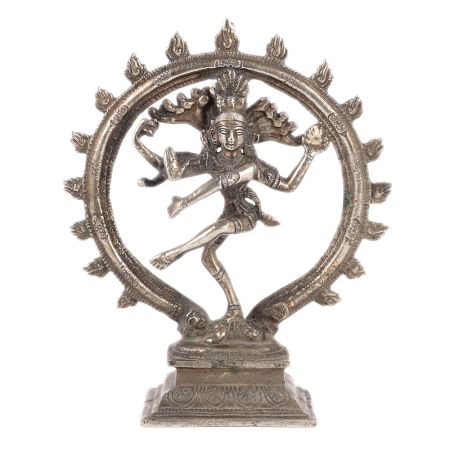 Brass Natraja Statue In Patina Finish