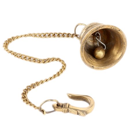 Brass Hanging Bell Or Pooja Ghanti With Chain